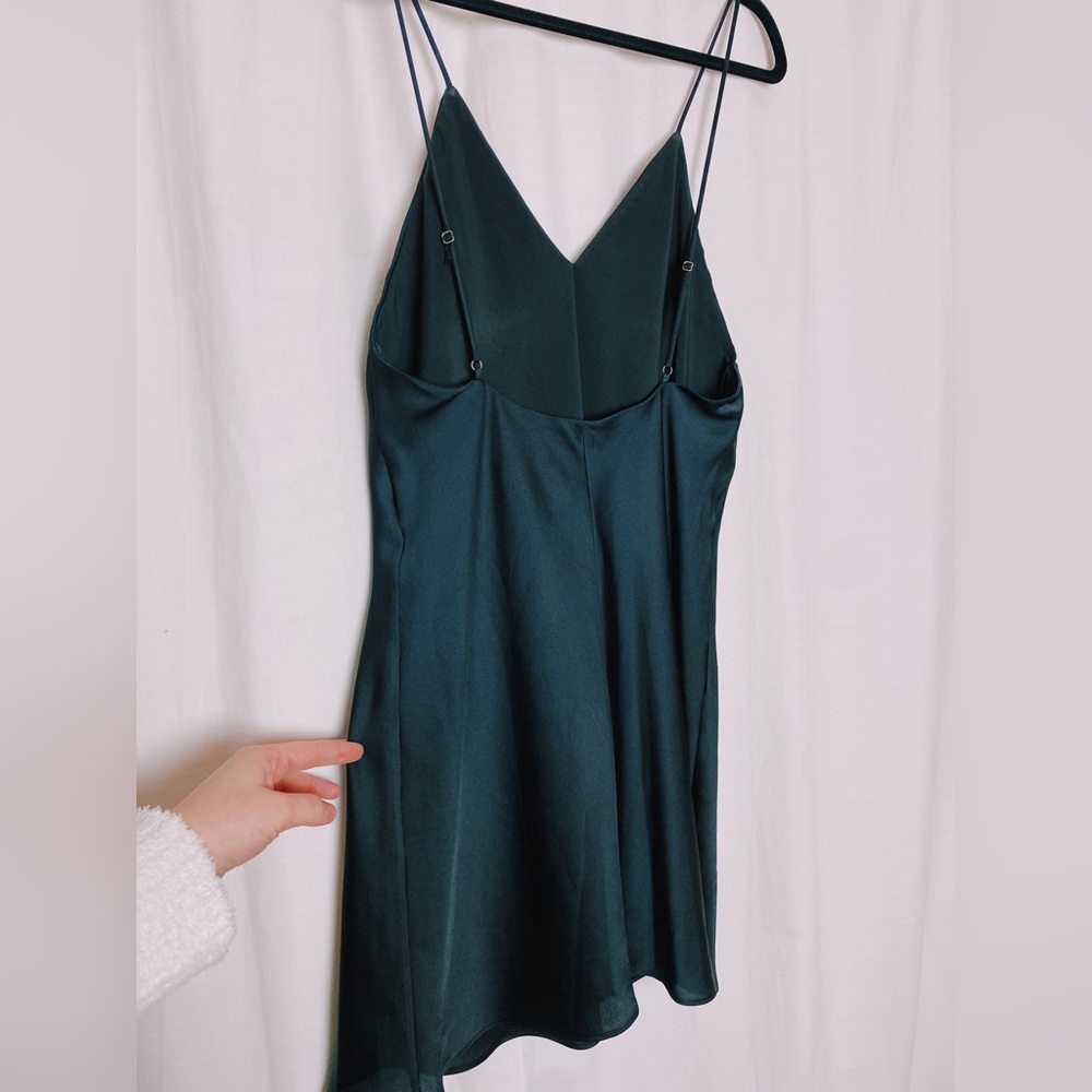 Lulu’s Black Mini Slip Dress Size M - Picture 3 of 11